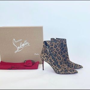 Christian Louboution Bridgkate leopard print ankle boots